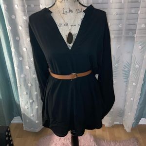 Misia Curvy Black Dress Shirt 3X